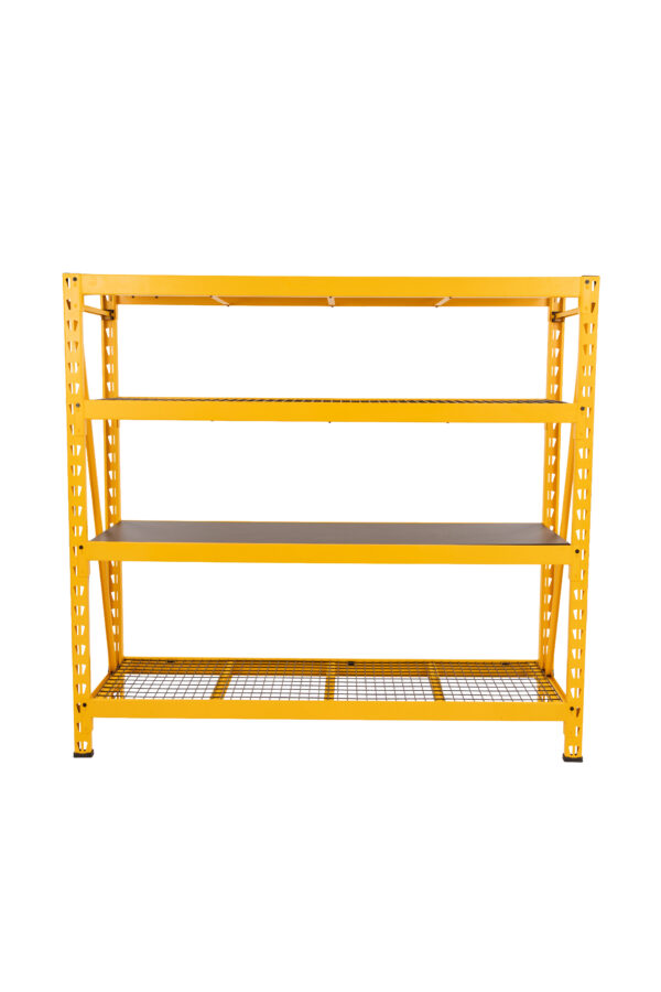 4-Tier Industrial Duty Garage Storage Bolted Shelving Unit-84W x 24H x 84D – 2000lbsLoad Capacity