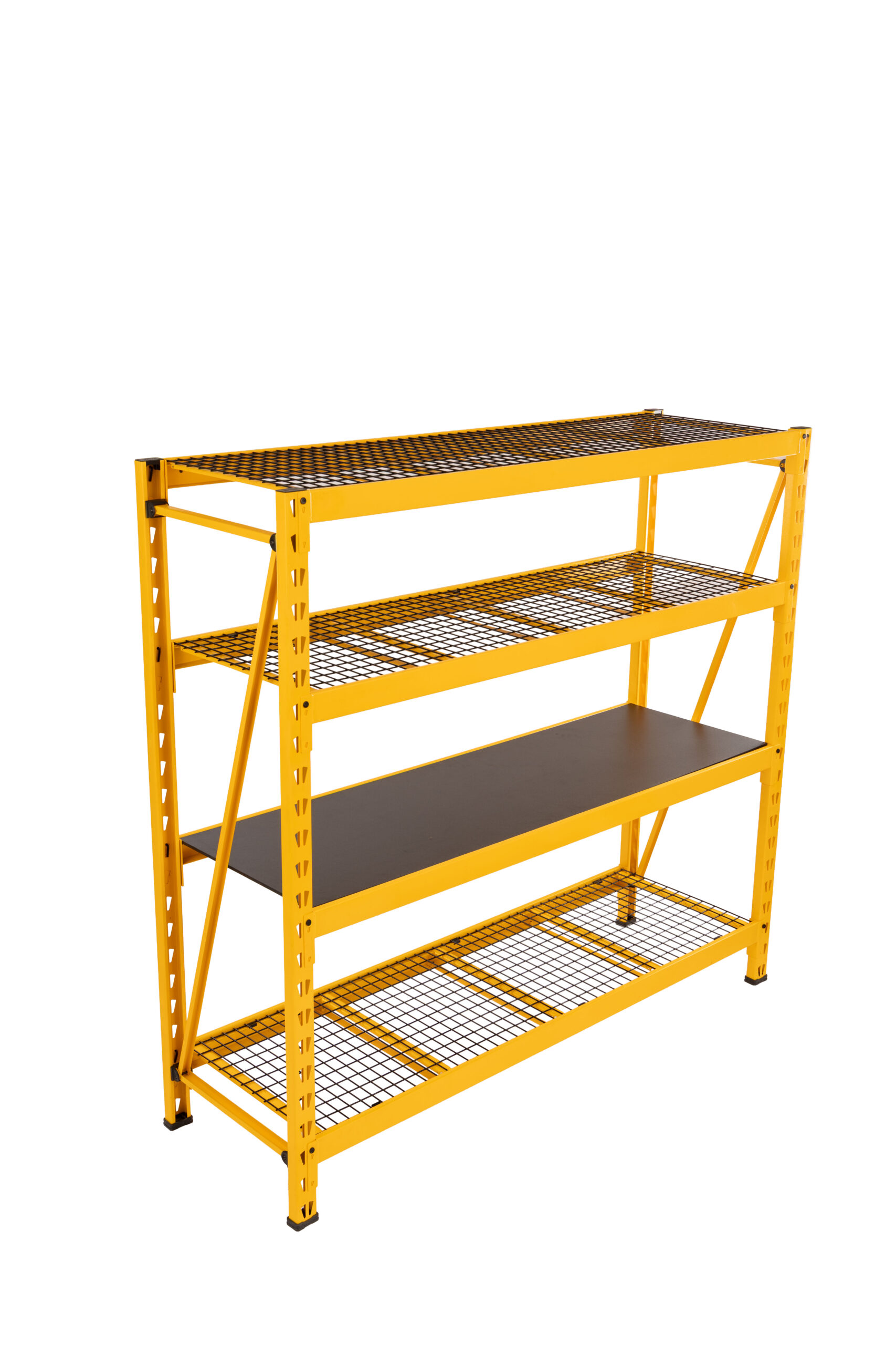 4-Tier Industrial Duty Garage Storage Bolted Shelving Unit-84W x 24H x 84D – 2000lbsLoad Capacity