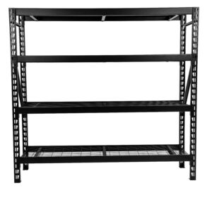 4-Tier Industrial Duty Garage Storage Boltless Shelving Unit-77W x 72H x 24D - 1500lbsLoad Capacity