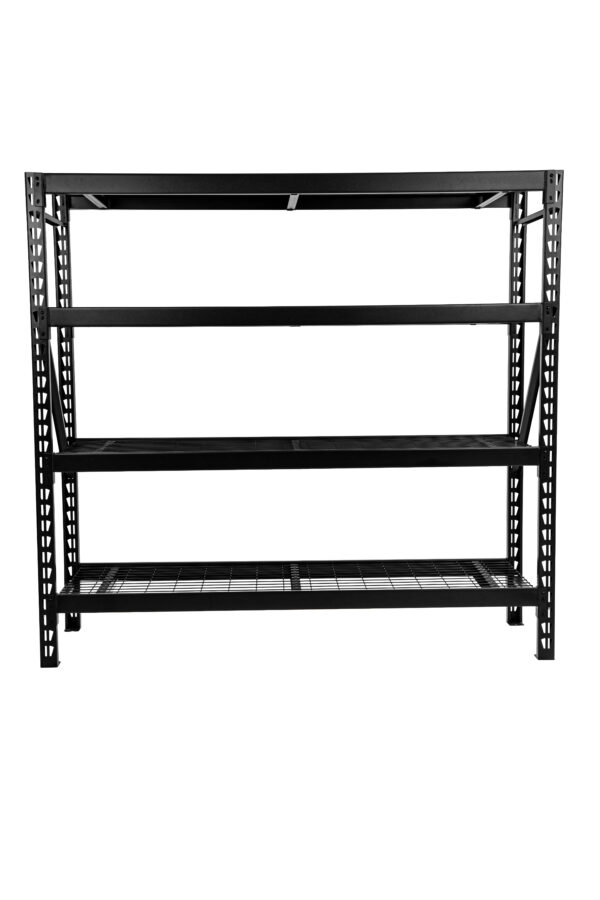 4-Tier Industrial Duty Garage Storage Boltless Shelving Unit-84W x 24H x 84D - 1500lbsLoad Capacity