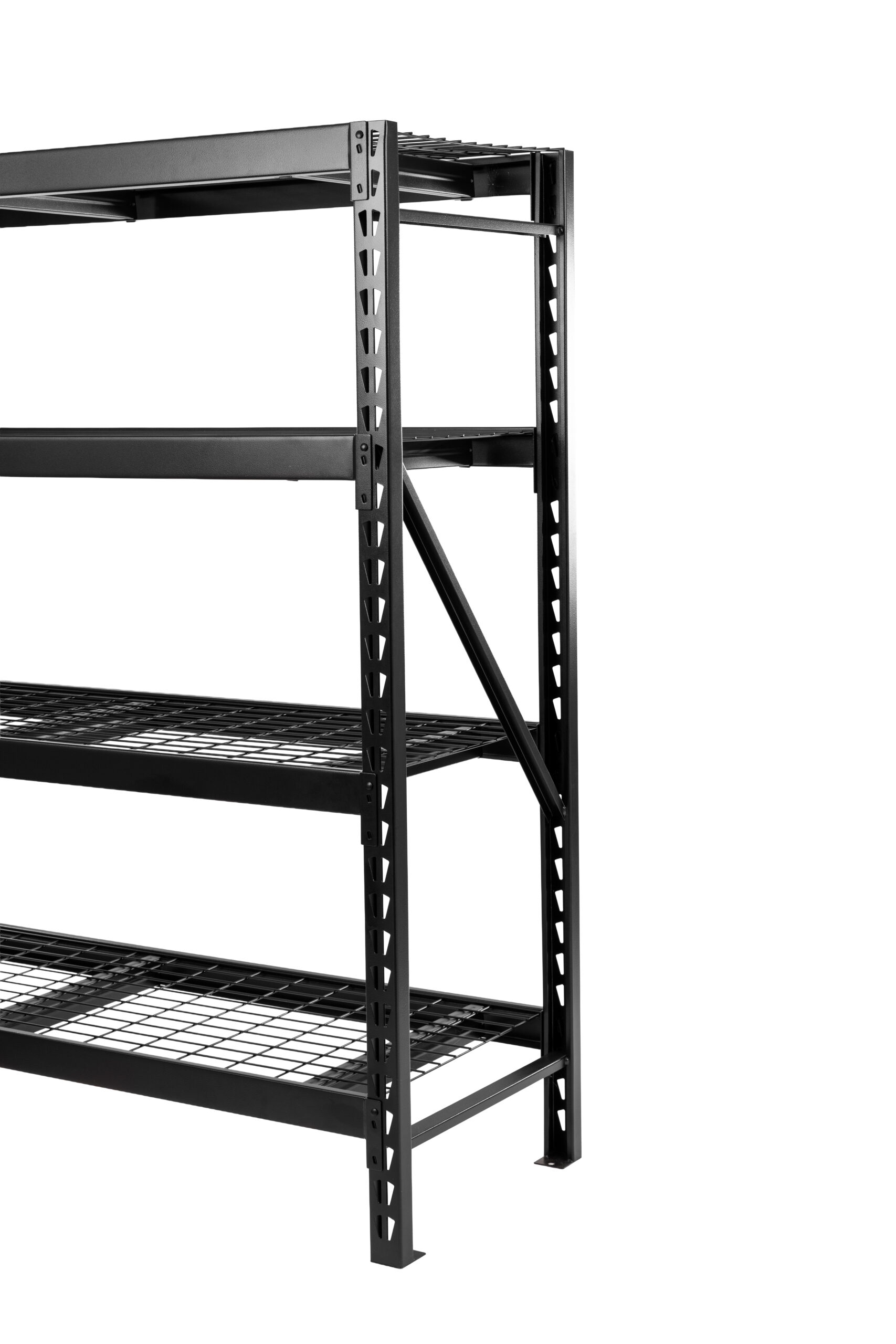 4-Tier Industrial Duty Garage Storage Boltless Shelving Unit-77W x 72H x 24D – 1500lbsLoad Capacity