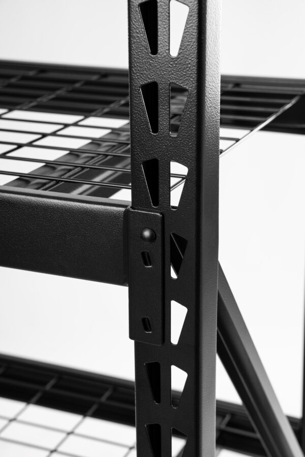 4-Tier Industrial Duty Garage Storage Boltless Shelving Unit-84W x 24H x 84D - 1500lbsLoad Capacity - Image 4