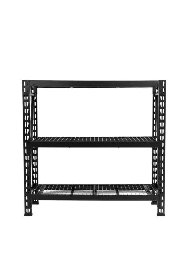 3-Tier Industrial Duty Garage Storage Bolted Shelving Unit-77W x 72H x 24D – 2500lbsLoad Capacity