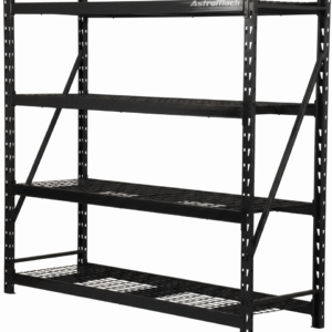 AstroMach 4-Tier Industrial Duty Garage Storage Boltless Shelving Unit-77W x 72H x 24D – 3000 lbs Load Capacity